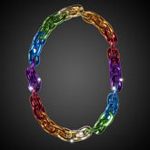 LED Rainbow Chain Link Necklace